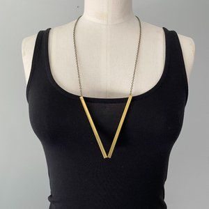 Beljoy Riley square tube V style necklace